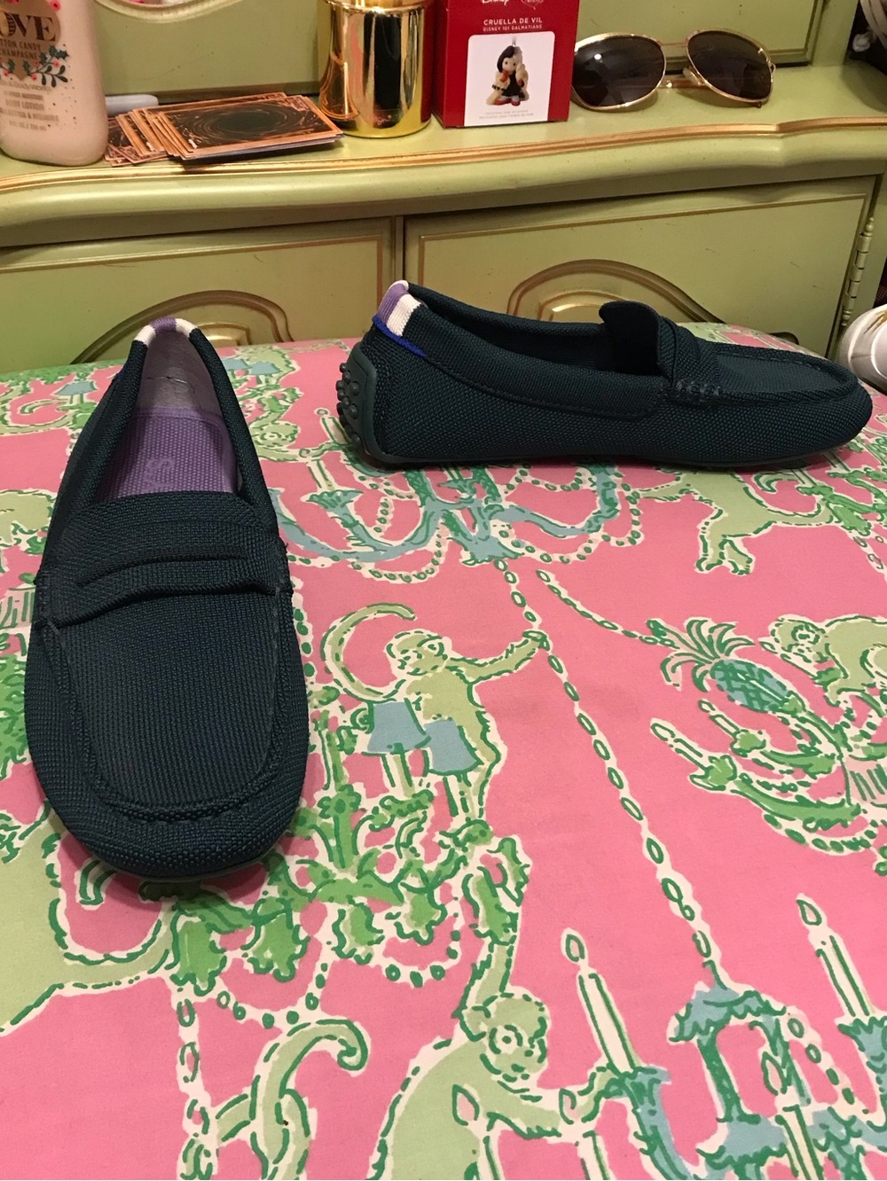 Rothy’s The Drivers Juniper Green Driving Loafers Slip-On size 7.5